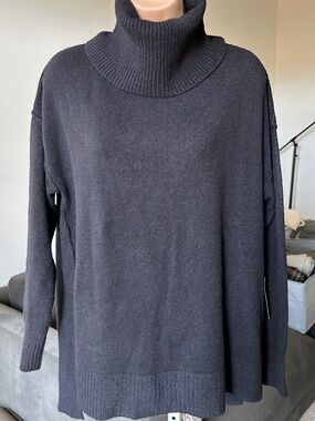 BAR III Cowl Neck Hi-lo Sweater in Black NWT